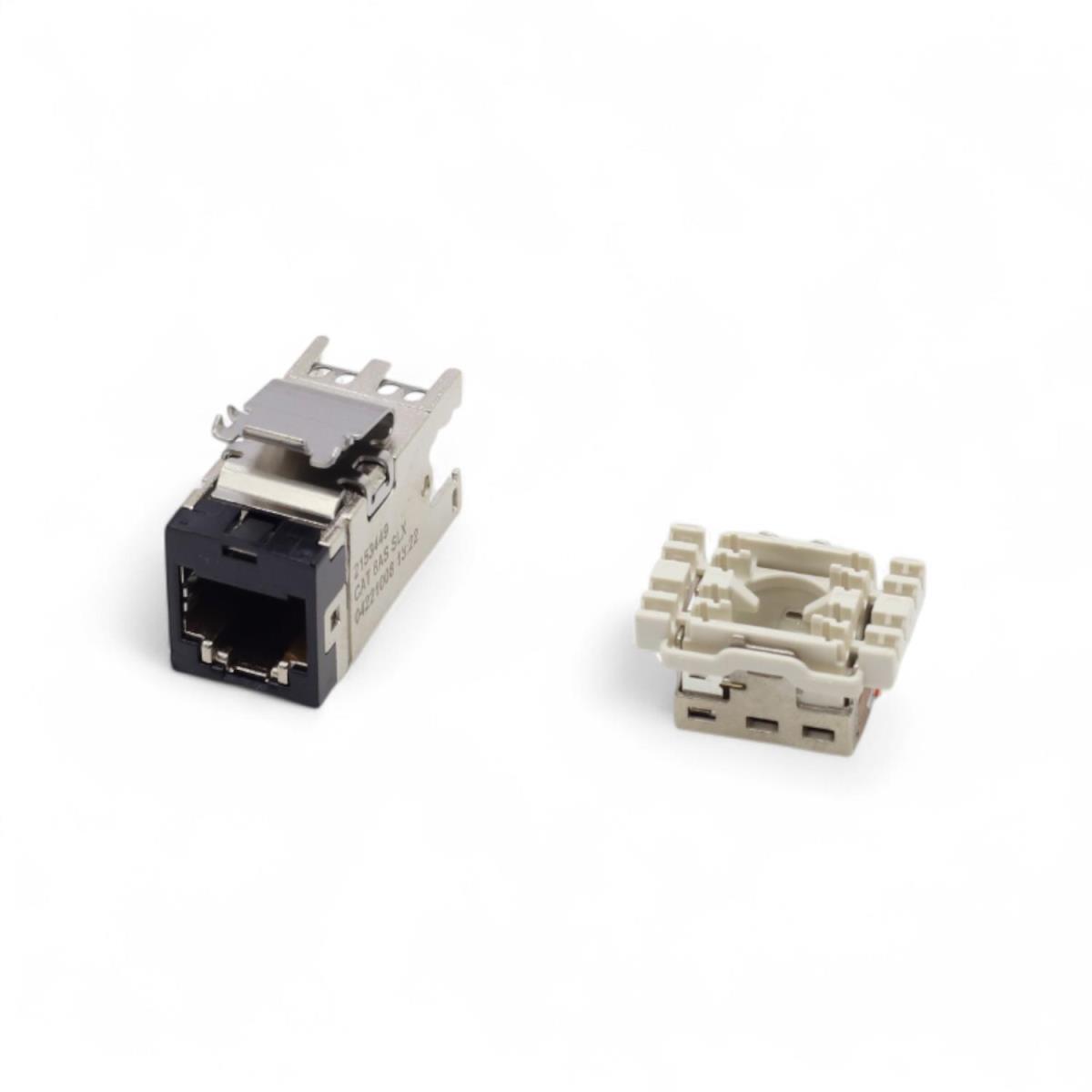 Commscope 2153449-2  SLX-6AS-BLK Cat6A Metallic Shielded Keystone Jack Siyah Renk