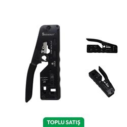 Viges BC-ODS Yeni Nesil Profesyonel RJ45 RJ11 Cat5-Cat6-Cat7 S�kma Pensesi Siyah