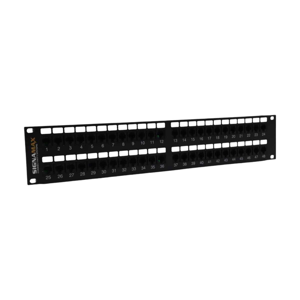 Signamax 2U 48 Port Cat3 Patch Panel 2U Siyah