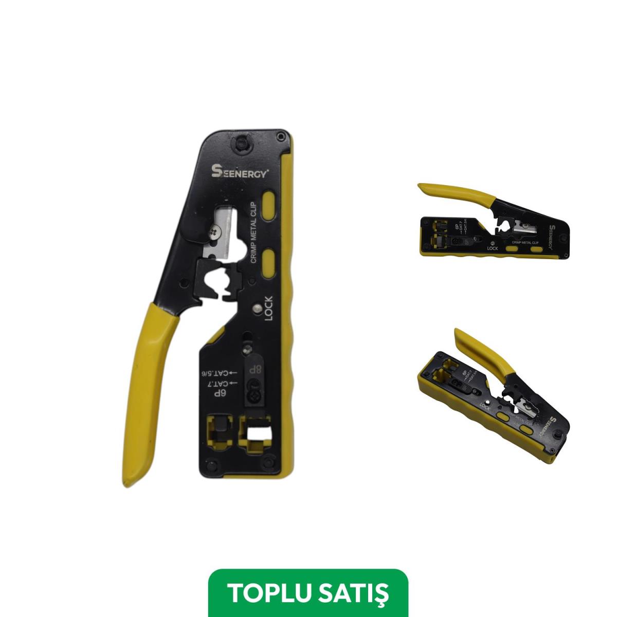 Viges BC-ODS Yeni Nesil Profesyonel RJ45 RJ11 Cat5-Cat6-Cat7 S�kma Pensesi Sar�