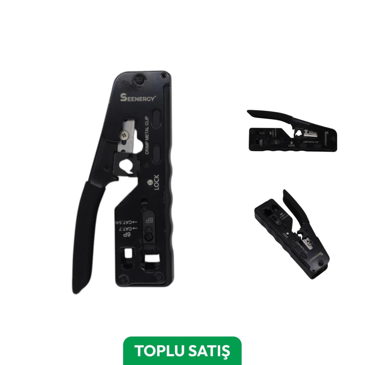 Viges BC-ODS Yeni Nesil Profesyonel RJ45 RJ11 Cat5-Cat6-Cat7 S�kma Pensesi Siyah